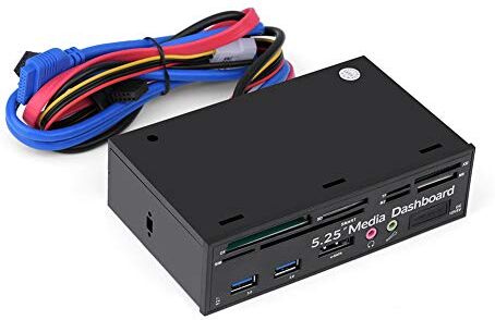 Growcolor4nu2mwog10 Growcolor 5,25 tums PC-multifunktions-datorkortläsare USB3.0 e-SATA-ljud-SIM/SMART-multiaudiokortläsare Growcolor4nu2mwog10 Growcolor 5,25 tums PC-multifunktions-datorkortläsare USB3.0 e-SATA-ljud-SIM/SMART-multiaudiokortläsare