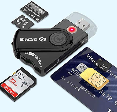 E-SCR610 Eletrand Smart Lecteur de Cartes   le?Ique Lecteur de Carte D'identité et Smart CAC Lecteur de Carte   SD/Micro SD Adaptateur de carte   Kompatibel avec Windows (32/64 bit) XP/Vista/7/8/10 E-SCR610 Eletrand Smart Lecteur de Cartes   le?Ique Lecteur de Carte D'identité et Smart CAC Lecteur de Carte   SD/Micro SD Adaptateur de carte   Kompatibel avec Windows (32/64 bit) XP/Vista/7/8/10