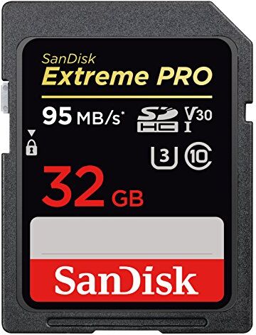 SDSDXXG-032G-GN4IN SanDisk  Extreme PRO 32 GB SDHC Minneskort, Upp Till 95 MB/s, Klass 10, U3, V30, Svart SDSDXXG-032G-GN4IN SanDisk  Extreme PRO 32 GB SDHC Minneskort, Upp Till 95 MB/s, Klass 10, U3, V30, Svart