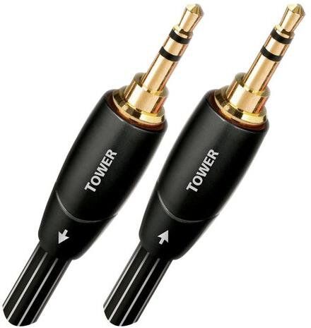 TOWER02M AudioQuest Tower Stereo mini-till-mini-kabel med 3,5 mm pluggar 2 meter/6,6 fot TOWER02M AudioQuest Tower Stereo mini-till-mini-kabel med 3,5 mm pluggar 2 meter/6,6 fot