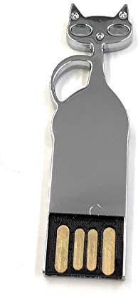 katzeflachowusb3220 Onlineworld2013 Katt silver metall platt rolig USB-pinne 32 GB USB 2.0 katzeflachowusb3220 Onlineworld2013 Katt silver metall platt rolig USB-pinne 32 GB USB 2.0