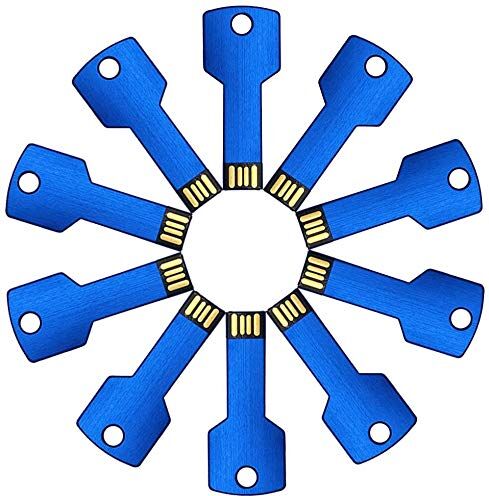 10 st nyckel metall USB 2.0 flashminne minne lagring tume U-disk gåva (32 GB, blå) 10 st nyckel metall USB 2.0 flashminne minne lagring tume U-disk gåva (32 GB, blå)