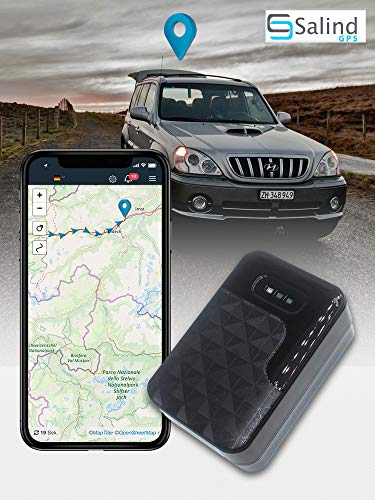 10005 SALIND GPS -Tracker bil, motorcykel, fordon och lastbilar med magnet, ca 20 dagars batteritid (upp till 60 dagar i standbyläge) ABO FRÅN 4,99 €/Månad krävs
