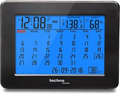 WT 2500 Technoline  Digital table clock Rectangular Black table clock Technoline , 190 mm, 57 mm, 120 mm, AA WT 2500 Technoline  Digital table clock Rectangular Black table clock Technoline , 190 mm, 57 mm, 120 mm, AA