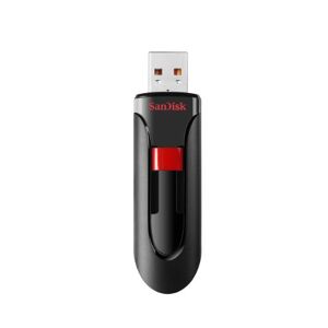 SanDisk Cruzer Glide 64 GB USB Flash Drive USB 2.0, Black & Red