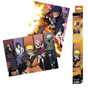 67199360 ABYstyle Naruto Shippuden Set med 2 Chibi-affischer Grupper (52x38)