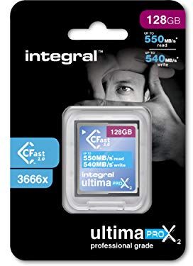 INCFA128G-550/540 Integral 128 GB Cfast Card 2.0 hög prestanda med läshastighet upp till 550 MB/s och skrivhastighet upp till 540 MB/s INCFA128G-550/540 Integral 128 GB Cfast Card 2.0 hög prestanda med läshastighet upp till 550 MB/s och skrivhastighet upp till 540 MB/s
