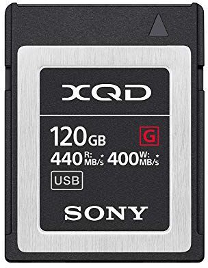 QDG120F Sony  XQD Flashminneskort, 120 GB, Svart/Silver