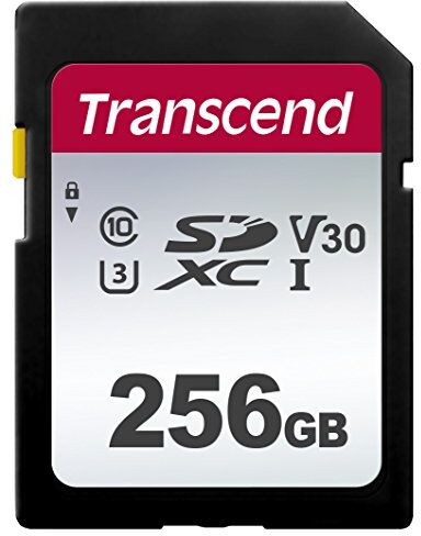 TS256GSDC300S Transcend Höghastighets 256 GB SDXC minneskort (för digitalkameror/fotobox/vardagliga inspelningar och videor/bilradio Klass 10, UHS-I U3, Video Speed Class V30 för 4K Ultra HD TS256GSDC300S Transcend Höghastighets 256 GB SDXC minneskort (för digitalkameror/fotobox/vardagliga inspelningar och videor/bilradio Klass 10, UHS-I U3, Video Speed Class V30 för 4K Ultra HD