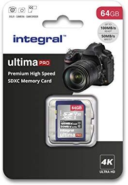 INSDX64G-100/70V30 Integral SD-kort 256 GB, Premium 4K, SDXC snabbminneskort upp till 100 MB/s, V30, UHS-I, U3 64 GB 64 GB INSDX64G-100/70V30 Integral SD-kort 256 GB, Premium 4K, SDXC snabbminneskort upp till 100 MB/s, V30, UHS-I, U3 64 GB 64 GB