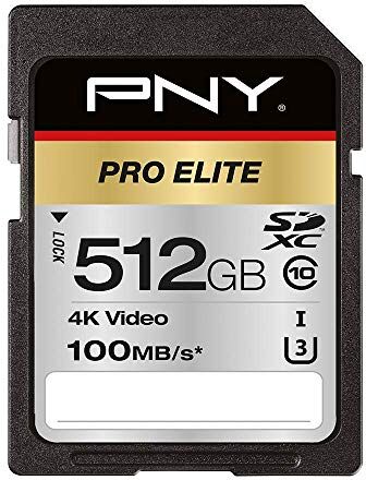 P-SD512U3100PRO-GE PNY Pro Elite SDXC-kort 512 GB klass 10 UHS-I U3 100 MB/s P-SD512U3100PRO-GE PNY Pro Elite SDXC-kort 512 GB klass 10 UHS-I U3 100 MB/s