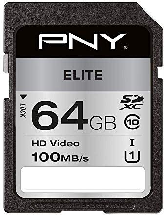 P-SD64GU1100EL-GE PNY Elite SDXC kort 64 GB klass 10 UHS-I U1 100 MB/s P-SD64GU1100EL-GE PNY Elite SDXC kort 64 GB klass 10 UHS-I U1 100 MB/s