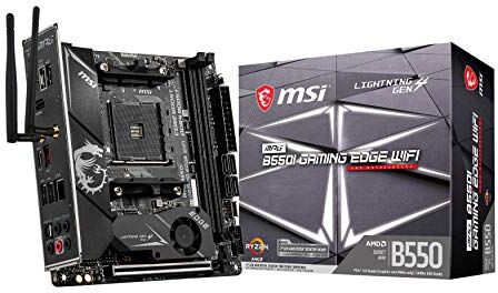 7C92-002R MSI MPG B550i Gaming Edge WiFi AMD AM4 DDR4 M.2 USB 3.2 Gen 2 WLAN 6 HDMI Mini-ITX spelmoderkort AMD Ryzen 5000 processorer 7C92-002R MSI MPG B550i Gaming Edge WiFi AMD AM4 DDR4 M.2 USB 3.2 Gen 2 WLAN 6 HDMI Mini-ITX spelmoderkort AMD Ryzen 5000 processorer