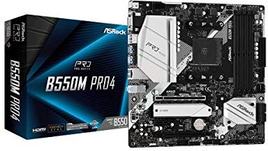 B550M PRO4 Asrock  moderkort, stöder 3:e generationens AMD4 Ryzen, PCIe 4.1 B550M PRO4 Asrock  moderkort, stöder 3:e generationens AMD4 Ryzen, PCIe 4.1
