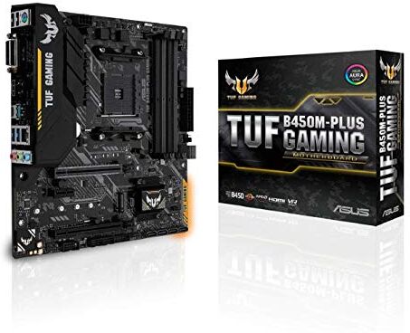 TUF B450M-PLUS GAMING ASUS TUF Gaming B450M-PLUS Micro ATX moderkort, AMD Socket AM4, AM4, Ryzen 3000 Ready, PCIe 3.0, M.2, DDR4, LAN, HDMI, DVI-D, USB 3.1, Aura Sync RGB TUF B450M-PLUS GAMING ASUS TUF Gaming B450M-PLUS Micro ATX moderkort, AMD Socket AM4, AM4, Ryzen 3000 Ready, PCIe 3.0, M.2, DDR4, LAN, HDMI, DVI-D, USB 3.1, Aura Sync RGB