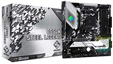 B550M STEEL LEGEND Asrock  Moderkort, Stödjer Tredje Gen AMD4 Ryzen, PCIe 4.2, AM4, DDR4, 30.48 x 29.21 x 7.11 cm, Svart B550M STEEL LEGEND Asrock  Moderkort, Stödjer Tredje Gen AMD4 Ryzen, PCIe 4.2, AM4, DDR4, 30.48 x 29.21 x 7.11 cm, Svart