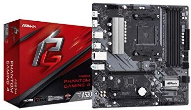 90-MXBEK0-A0UAYZ A520M Phantom Gaming 4 AM4 MATX SND GLN U3.2 M2 SATA 6GB/S DDR4 90-MXBEK0-A0UAYZ A520M Phantom Gaming 4 AM4 MATX SND GLN U3.2 M2 SATA 6GB/S DDR4