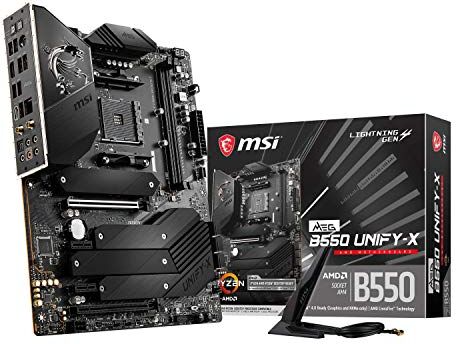 007D13-007R MSI MEG B550 UNIFY-X AMD AM4 DDR4 M.2 USB 3.2 Gen 2 WLAN 6 HDMI ATX spelmoderkort AMD Ryzen 5000 processorer 007D13-007R MSI MEG B550 UNIFY-X AMD AM4 DDR4 M.2 USB 3.2 Gen 2 WLAN 6 HDMI ATX spelmoderkort AMD Ryzen 5000 processorer