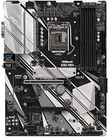B365 PRO4 ASRock  Moderkort Pro4 1151 ATX HDMI/DVI DDR4, Svart B365 PRO4 ASRock  Moderkort Pro4 1151 ATX HDMI/DVI DDR4, Svart