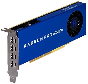 100-506008 AMD FirePro Radeon Pro WX 4100 4 GB PCIe 3.0 16 x 4 x DP, LP Retail i GPU-minne