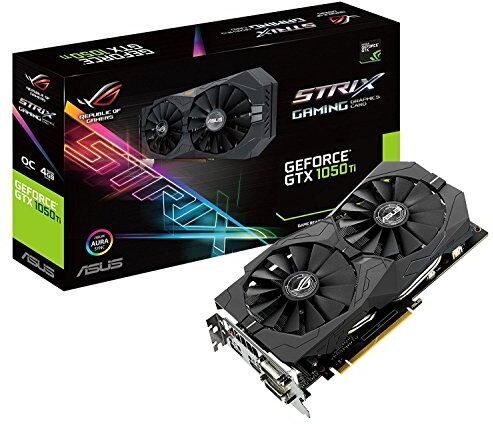 STRIX-GTX1050TI-O4G-GAMING Asus  grafikkort (Nvidia, PCIe 3.0, 4 GB DDR5-minne, HDMI, DVI, Displayport)