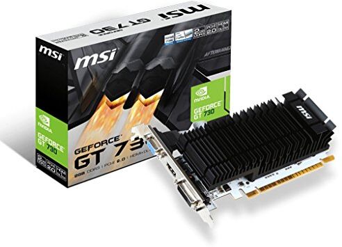 N730K-2GD3H/LP MSI GT 710 1GD3H LP NVIDIA GeForce GT 710 PCI Express 2.0 1 GB grafikkort – flerfärgad