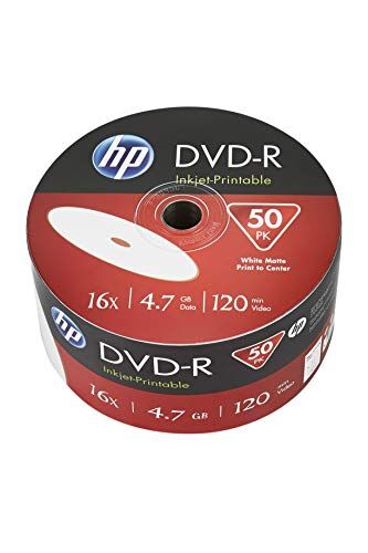 1284179 HP DVD-R Rohlinge tryckbar, 50-pack DVD-R 4,7 GB