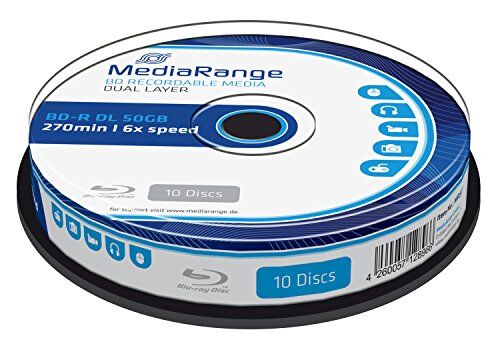 4260057128966 MediaRange MR507 BD-R Blu-ray-skiva med dubbla lager (50 GB 6x hastighet, 10 stycken)