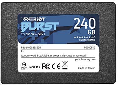 PBU240GS25SSDR Patriot Memory Burst SSD 120 GB SATA III intern Solid State-enhet 2.5 240GB Svart PBU240GS25SSDR Patriot Memory Burst SSD 120 GB SATA III intern Solid State-enhet 2.5 240GB Svart