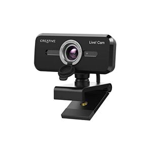 Creative Live! Cam Sync 1080p V2 Full HD vidvinkel USB-webbkamera med automatisk tystgående och brusreducering för videosamtal, förbättrad integrerad dubbel mikrofon, för zoom, Skype