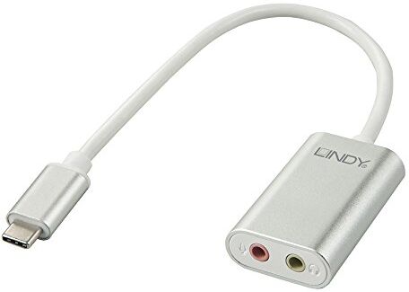 42711 LINDY  USB typ C till ljudomvandlare, silver 42711 LINDY  USB typ C till ljudomvandlare, silver