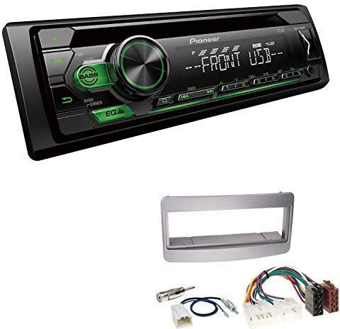 110UBGEBS469 EHO Bilradio med installationssats som passar Toyota MR 2 III inkl Pioneer DEH-S110UBG 1 DIN grön tangentbelysning