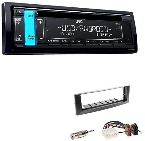K491EBS254 EHO Bundle JVC KD-R491 1 DIN CD USB AUX Tuner USB AUX passar till Mitsubishi Colt und Colt CZC Cabriolet 2004–2009 mörkgrå K491EBS254 EHO Bundle JVC KD-R491 1 DIN CD USB AUX Tuner USB AUX passar till Mitsubishi Colt und Colt CZC Cabriolet 2004–2009 mörkgrå