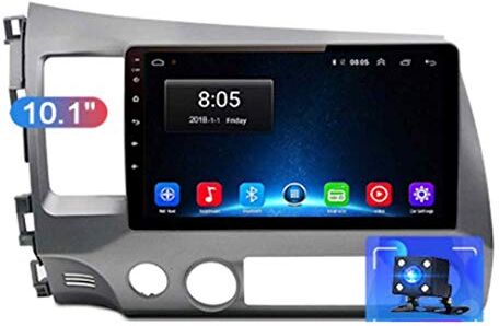 Android 8.1 GPS-navigering bilradio, 9" 1080P HD pekskärm stereo TV för Honda Civic 2006-2011 med rattkontroll, handsfree-samtal, spegellänk DAB USB MP5 SWC, 4G+WIFI1G+16G