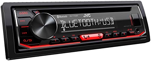 KD-T702BT JVC  Bilradio, USB/BT, Röd / Svart