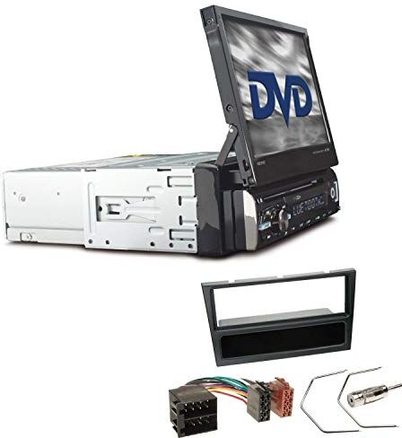 RDD571BT+Einbauset Caliber RDD571BT 1-DIN bilradio installationssats bärbar bildskärm lämplig för Opel Omega B Facelift 1999–2003 svart