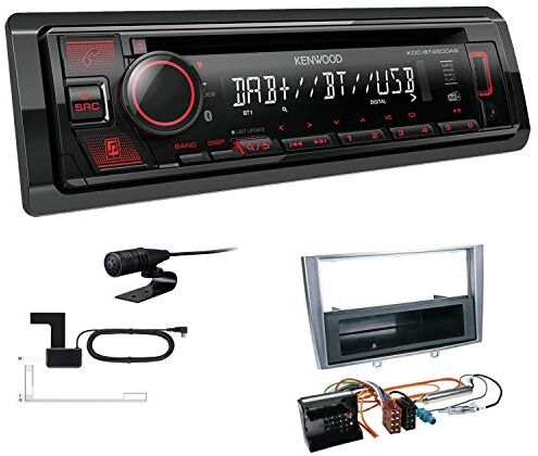 KDCBT450DAB+Einbauset Kenwood KDC-BT450DAB 1-DIN DAB bilradio Bluetooth CD USB AUX installationssats passar för Peugeot 308 2007–2009 silver KDCBT450DAB+Einbauset Kenwood KDC-BT450DAB 1-DIN DAB bilradio Bluetooth CD USB AUX installationssats passar för Peugeot 308 2007–2009 silver