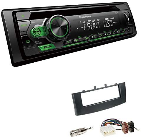 110UBGEBS255 EHO Bilradio med installationsset som passar Mitsubishi Colt VI inkl Pioneer DEH-S110UBG 1 DIN grön knappbelysning