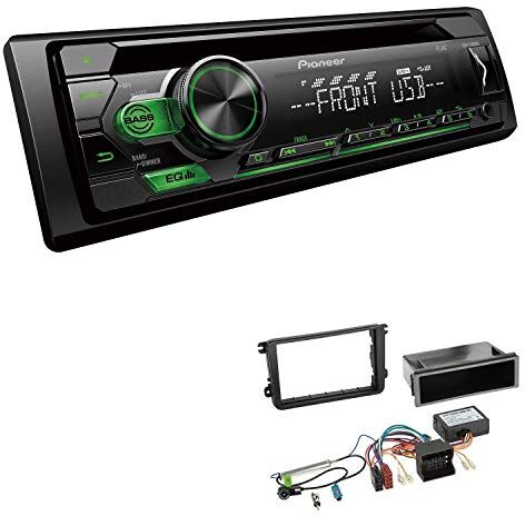 110UBGEBS512 EHO Bilradio med installationssats lämplig för Volkswagen VW Golf V svart med Canbus inkl Pioneer DEH-S110UBG 1 DIN grön tangentbelysning 110UBGEBS512 EHO Bilradio med installationssats lämplig för Volkswagen VW Golf V svart med Canbus inkl Pioneer DEH-S110UBG 1 DIN grön tangentbelysning
