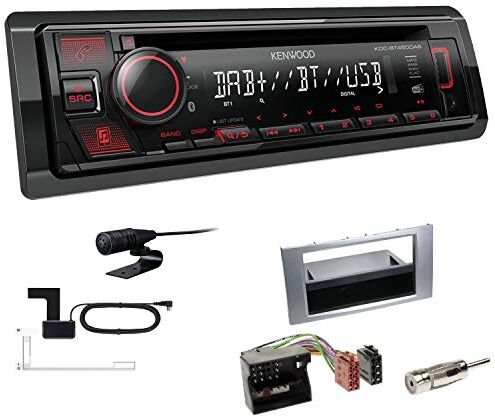 KDCBT450DAB+Einbauset Kenwood KDC-BT450DAB 1-DIN DAB bilradio Bluetooth CD USB AUX installationssats passar för Ford S-Max 2006-2007 silver KDCBT450DAB+Einbauset Kenwood KDC-BT450DAB 1-DIN DAB bilradio Bluetooth CD USB AUX installationssats passar för Ford S-Max 2006-2007 silver
