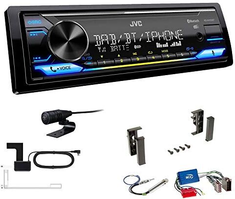 KDX472DBT+Einbauset JVC KD-X472DBT 1-DIN bilradio Bluetooth USB inkl. DAB antenn installationssats passar Audi A6 Avant 1997–2001 svart KDX472DBT+Einbauset JVC KD-X472DBT 1-DIN bilradio Bluetooth USB inkl. DAB antenn installationssats passar Audi A6 Avant 1997–2001 svart