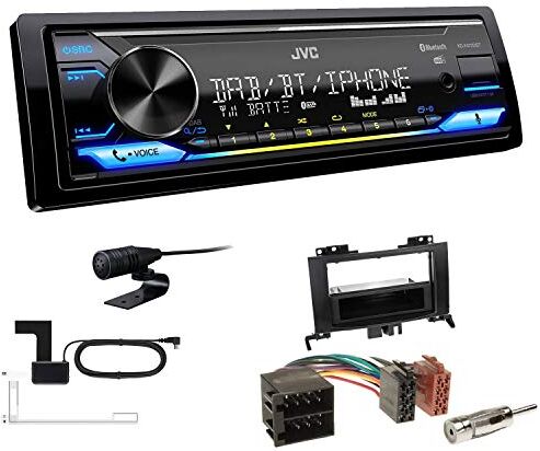 KDX472DBT+Einbauset JVC KD-X472DBT 1-DIN bilradio Bluetooth USB inkl. DAB antenn installationssats passar för Volkswagen VW Crafter från 2006 svart KDX472DBT+Einbauset JVC KD-X472DBT 1-DIN bilradio Bluetooth USB inkl. DAB antenn installationssats passar för Volkswagen VW Crafter från 2006 svart