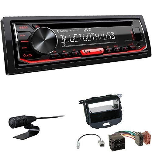 KDT702BTEBS172 EHO Bundle JVC KD-T702BT 1-DIN USB AUX CD tuner passar till Hyundai i10 2008–2013 svart