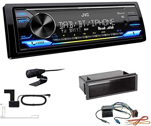 KDX472DBT+Einbauset JVC KD-X472DBT 1-DIN bilradio Bluetooth USB inkl. DAB antenn installationssats passar Volkswagen VW T5 Transporter upp till 2015 svart OEM 1-DIN KDX472DBT+Einbauset JVC KD-X472DBT 1-DIN bilradio Bluetooth USB inkl. DAB antenn installationssats passar Volkswagen VW T5 Transporter upp till 2015 svart OEM 1-DIN