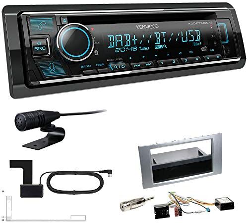 KDCBT740+Einbauset Kenwood KDC-BT740DAB 1-DIN DAB bil radio inklusive antenn lämplig för Ford Kuga 2008-2012 silver inkl Canbus KDCBT740+Einbauset Kenwood KDC-BT740DAB 1-DIN DAB bil radio inklusive antenn lämplig för Ford Kuga 2008-2012 silver inkl Canbus