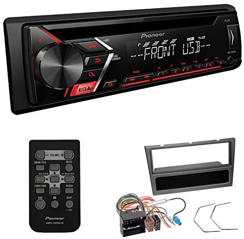 DEHS101EBS311 EHO Bilradio 1-DIN installationssats passar till Opel Tigra Twin Top Charcoal-metallic inkl Pioneer DEH-S101UB med fjärrkontroll