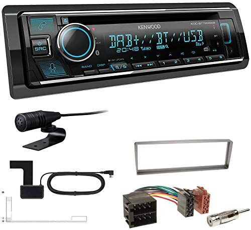 KDCBT740+Einbauset Kenwood KDC-BT740DAB 1-DIN DAB bil radio inklusive antenn lämplig för Alfa Romeo 156 Facelift II 2003-2005 silver KDCBT740+Einbauset Kenwood KDC-BT740DAB 1-DIN DAB bil radio inklusive antenn lämplig för Alfa Romeo 156 Facelift II 2003-2005 silver