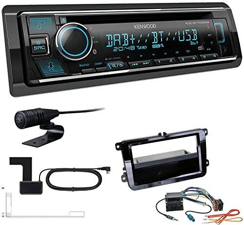 KDCBT740+Einbauset Kenwood KDC-BT740DAB 1-DIN DAB bil radio inklusive antenn lämplig för Volkswagen VW EOS från 2006 Piano Black KDCBT740+Einbauset Kenwood KDC-BT740DAB 1-DIN DAB bil radio inklusive antenn lämplig för Volkswagen VW EOS från 2006 Piano Black