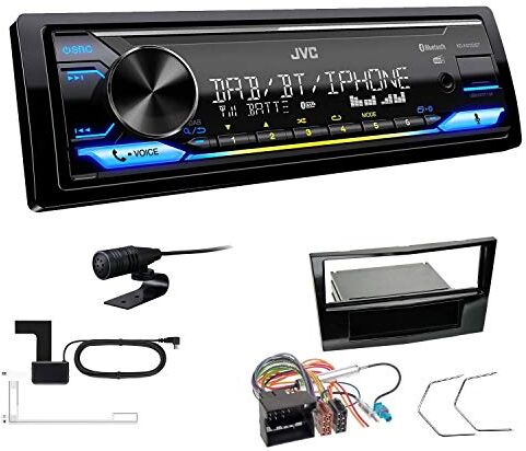 KDX472DBT+Einbauset JVC KD-X472DBT 1-DIN bilradio Bluetooth USB inkl. DAB antenn installationssats passar till Opel Zafira B 2005–2014 piano svart KDX472DBT+Einbauset JVC KD-X472DBT 1-DIN bilradio Bluetooth USB inkl. DAB antenn installationssats passar till Opel Zafira B 2005–2014 piano svart