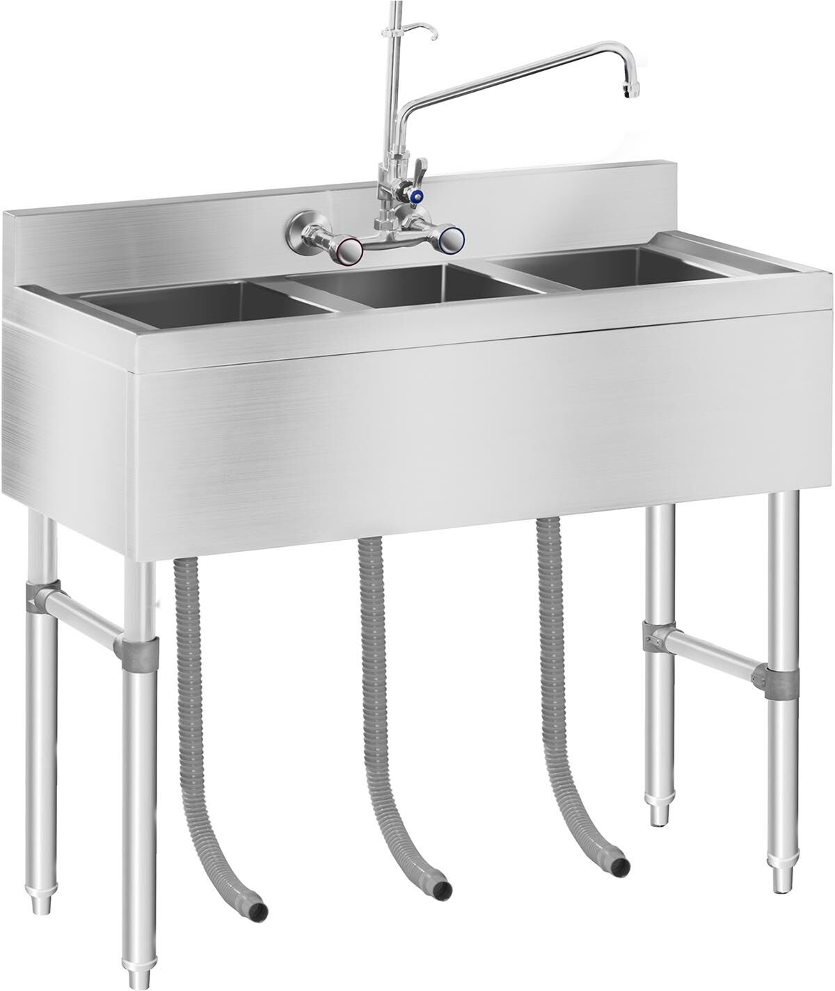 Royal Catering Diskbänk - 3 diskhoar - 100 x 50 x 97 cm Royal Catering Diskbänk - 3 diskhoar - 100 x 50 x 97 cm